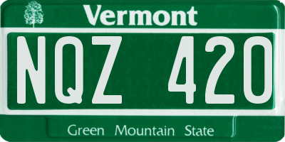 VT license plate NQZ420