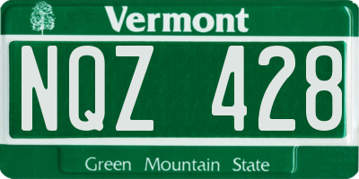 VT license plate NQZ428