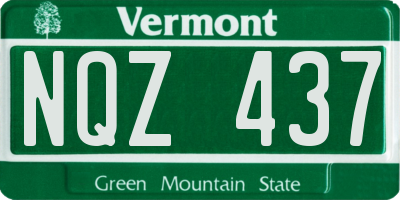 VT license plate NQZ437