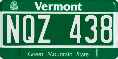 VT license plate NQZ438