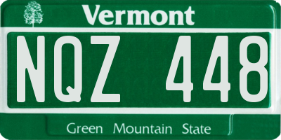 VT license plate NQZ448
