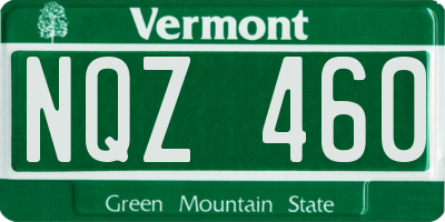 VT license plate NQZ460