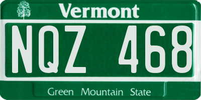 VT license plate NQZ468