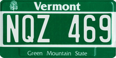 VT license plate NQZ469