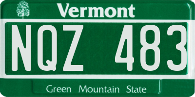 VT license plate NQZ483
