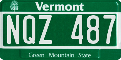 VT license plate NQZ487