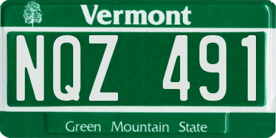 VT license plate NQZ491
