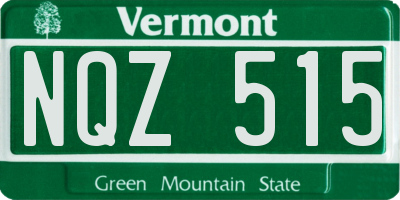 VT license plate NQZ515