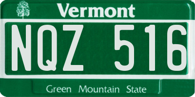 VT license plate NQZ516