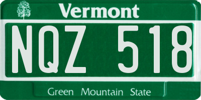 VT license plate NQZ518