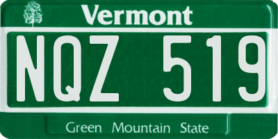 VT license plate NQZ519