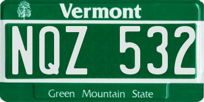 VT license plate NQZ532