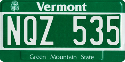VT license plate NQZ535