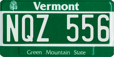 VT license plate NQZ556