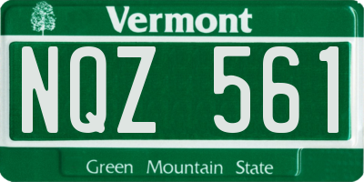 VT license plate NQZ561