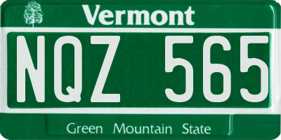 VT license plate NQZ565