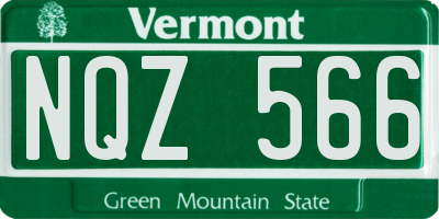 VT license plate NQZ566
