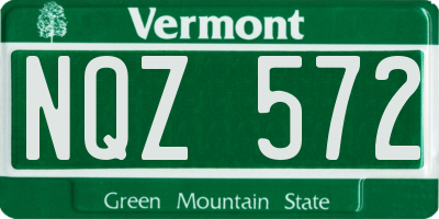 VT license plate NQZ572