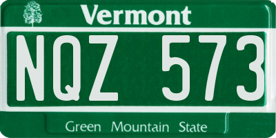 VT license plate NQZ573