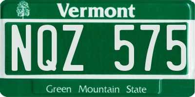 VT license plate NQZ575