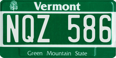 VT license plate NQZ586