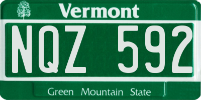 VT license plate NQZ592