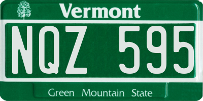 VT license plate NQZ595