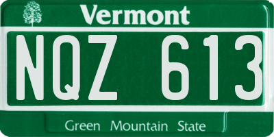 VT license plate NQZ613