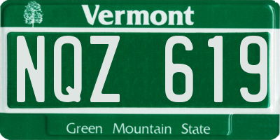 VT license plate NQZ619