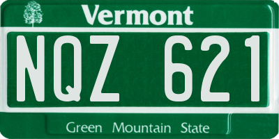 VT license plate NQZ621