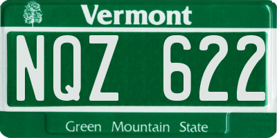 VT license plate NQZ622