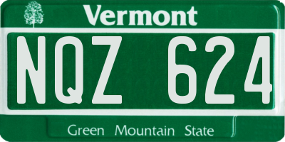 VT license plate NQZ624