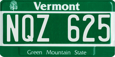 VT license plate NQZ625