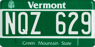 VT license plate NQZ629