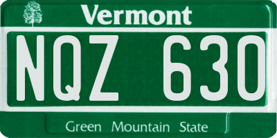 VT license plate NQZ630