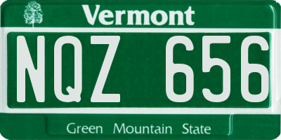 VT license plate NQZ656