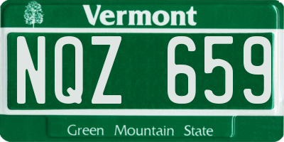 VT license plate NQZ659
