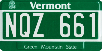 VT license plate NQZ661