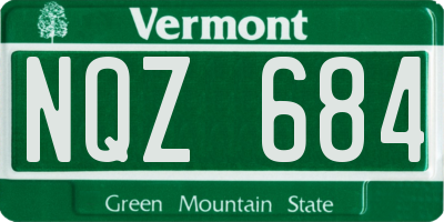 VT license plate NQZ684