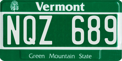VT license plate NQZ689