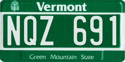 VT license plate NQZ691