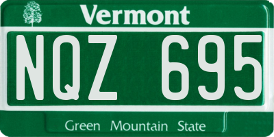 VT license plate NQZ695