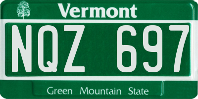 VT license plate NQZ697