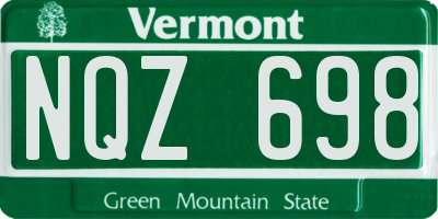 VT license plate NQZ698