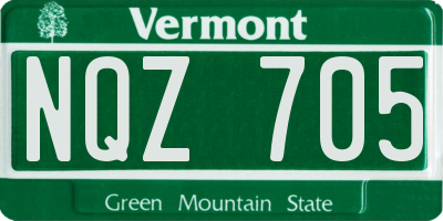 VT license plate NQZ705