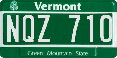 VT license plate NQZ710
