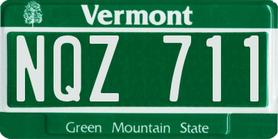 VT license plate NQZ711