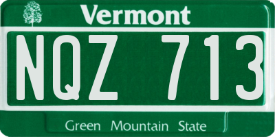 VT license plate NQZ713