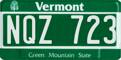 VT license plate NQZ723