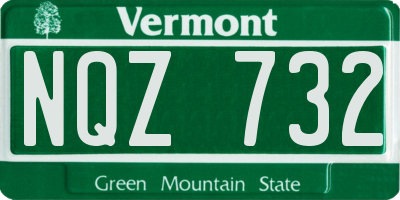 VT license plate NQZ732